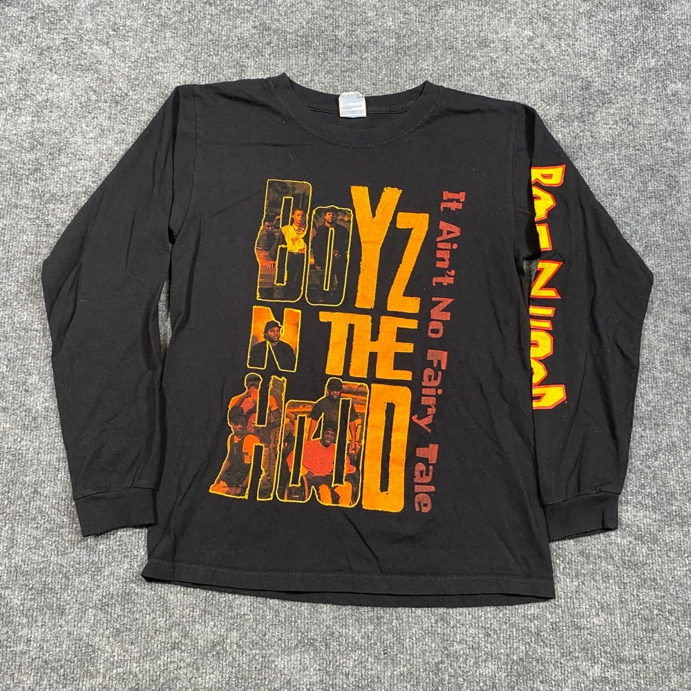 Yazbek Boyz N The Hood Long Sleeve Graphic T-Shirt Black‎ Mens Small Movie Tee